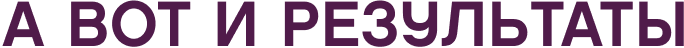 А вот и результаты
